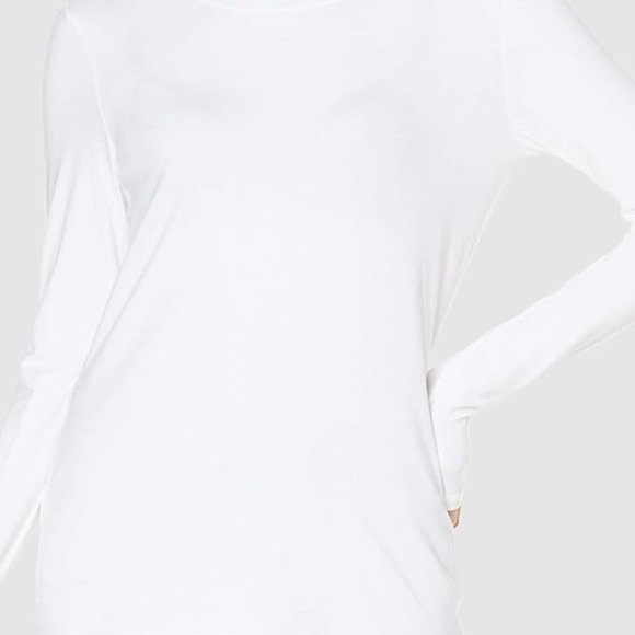 Amazon Essentials Women's White Classic-Fit Long-Sleeve Crewneck T-Shirt Large - Picture 7 of 7